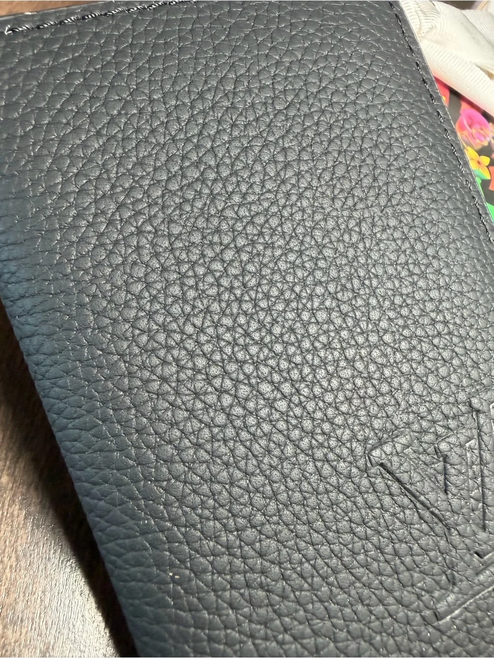 Louis Vuitton Black Pebbled Leather Pocket Organizer - Picture 6 of 7